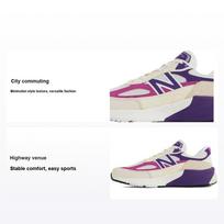 Teddy Santis x New Balance 990v6 Pagaminti JAV Makadamijos riešuto Magentos spalvos Unisex sportbačiai Violetinės Magentos-Pop spalvos U990TD6 42.5 white