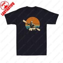 Kayak Canoe Water Sports Career Gift Men Women Cotton TShirt Vintage Classic Fashion Streetwear Unisex Novelty Comfortable Tops 3XL black