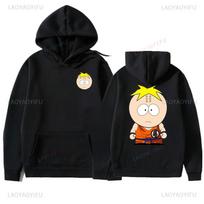 Anime Southes Park spausdinimo gobtuvas vyriškas gobtuvas rudens ir žiemos madingas šiltas megztinis S black