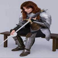 Women's Medieval Knight Armor Set with Cloak  Steel Battle Queen Full Armor Female LARP Cosplay Chainmail Suit