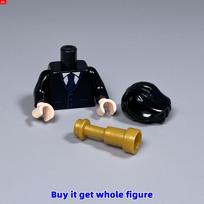 MOC Bricks brief case businessman bag Man Boy Torso Suit Cloth Educational Building Blocks Assembles Children's Toys Gifts