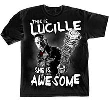 The Walking Dead Negan This is Lucille She is Awesome T-shirt Official -NEW Unisex T-Shirt XXL black