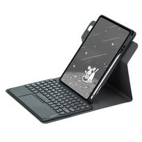 Dėklas su lietimui jautriu klaviatūros skydeliu, skirtas iPad 11, A16 dėklas, 360° besisukantis dėklas, skirtas iPad 11 kartos, dėklo dangtelis su vietos pieštukui Spanish juoda