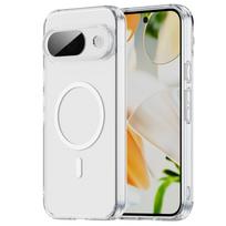 For Google Pixel 9 Phone Case, Magnetic Shockproof Transparent Cover for Google Pixel 9 balta