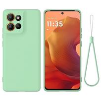 For Motorola Moto G86 G56 5G Case Soft Premium Liquid Silicone Strap Cover with Flocking inside for MOTO G86 Motorola Moto G86 orange