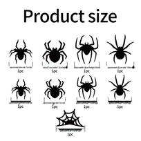 Halloween 3D Spider Bat LED Flashing Window Wall Stickers OPP Bag Package gray