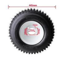 For 4 Wheeler Golf Cart Buggy Lawn Quad Bike Accessories ATV 8 inch Wheel 18x9.50-8 Vacuum Tire240/50-8 Tubeless Tire White hub juoda