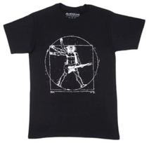 ROCK MAN Da Vinci Vintage Rock Singer Artistic American Retro Short-Sleeved unisex T-Shirt (For Both Men and Women) S įvairiaspalvis