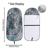 Universal Geometric Front Seat Towel Cover for Gym & All-Season Use 75x150 cm