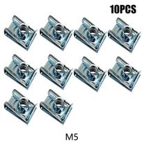 10 vnt. M4/M5/M6/M8 tipo U formos spyruoklinio plieno automobilių spaustuvai su sriegiu 8mm 5mm 6mm 4mm veržlės-nendrelės automobiliui, motociklui, paspirtukui, keturračiui, mopedui M5