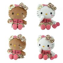 Sparkly College Style Black Leopard Plush Toy Hello Kitty Doll Kawaii Cute Soft Baby Gift 12CM-22CM/30g-110g