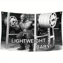 Ronnie Kurman Squat Inspirational Tapestry Gym Slogan Background Cloth Fitness Strength Room Room Decoration 100X70CM