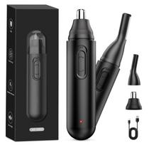 Kompaktiškas įkraunamas USB nosies kirptuvas, AE-3802, juodas, 2 viename, unisex