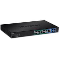 TRENDNET 20-Port Gigabit Web Smart POE+ Switch with 2 SFP