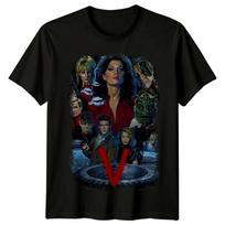 V (1984 m) Filmo plakato įkvėpti marškinėliai Retro 80-ųjų T-shirt 3XL