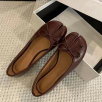 New Brand Women Flats Soft Ballet Shoes Slip On Loafers Soft Casual Shoes Mujer Ladies Shoes Bow Knot 35 ruda
