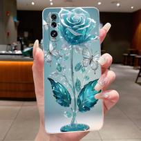 Case for OPPO Find X2 / X2 Pro Phone Case Luxury Fashion Butterfly Flower Transparent Clear Soft Silicone TPU Cover Fundas Coque OPPO Find X2 Pro white