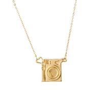 Stainless Steel Camera Photo Pendant Retractable Couple Choker Chain Photo Album Necklace  Party auksas