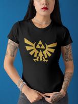 The Legend of Zelda Link Shield Symbol Sign Organic Womens T-Shirt Gaming Cosplay 2XL