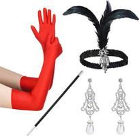 1920s Vintage Cosplay Gatsby Party Costume Accessories Set Headpiece for Female juoda