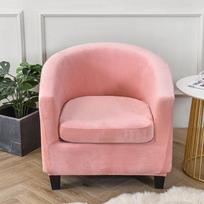 Club Bath Tub Armchairs Chair Cover Velvet Single Sofa Covers Stretch Couch Slipcovers for Living Room Furniture Protector Universal sizes