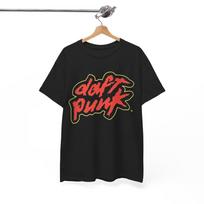 Daft Punk Tshirt EDM Techo Tour Merch Concert Graphic NEW Unisex Heavy Cotton Unisex T-Shirt XL red