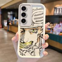 JoJo Steel Ball Run Phone Case For Samsung Galaxy A35 A34 A33 A32 5G A31 A30 A24 A23 A22 A16 A12 A06 A03 M55 TPU Dustproof Cover Galaxy S24 ULTRA 5G white
