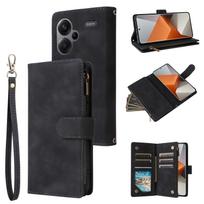 For Xiaomi 13 Redmi Note 13 Pro Plus 12S 11 10 9 8T 13C 12 10C 13T Cover New Wallet With Card Slot Magnetic Flip Leather Case Redmi Note 10 Pro&Case & Strap black