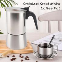 304 Stainless Steel Moka Pot 200 Ml Capacity Double Valve Hand Brewed Coffee Pot 2-4 Cup Capacity Cold Extraction Pot