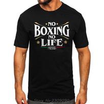 No Boxing No Life Gym Printed Vintage Oversized T-shirt Classic Cotton Tshirt Unisex Tops Te S