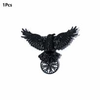 1/2 vnt. Helovino vintažinis varnos plaukų segtukas Gotikinis vikingų raganos plaukų segtukas Cosplay vakarėlio plaukų aksesuarai moterims papuošalai 1Pcs black