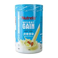 Nutrela Weight Gainer 500 G Banana Flavour High Calorie Mass Gainer Powder With Vitamins Minerals For Men Women Kids blue