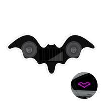 Solar Bat Shape LED Car Window Light Decorative Interior Atmosphere Lamp for Car Door Dashboard Triangle Window Unique Vehicle Accessory black