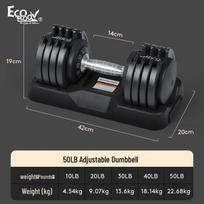 Adjustable Dumbbells 4-22kg Automatic Set - Fitness Equipment 4-22kg black