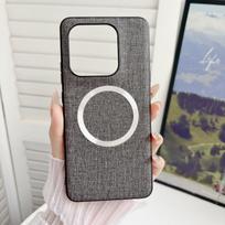 For Motorola Signature Case Magnetic Matte PU Woven Pattern Silicone Cover For Moto Signature Shell Non-Slip Shockproof Bumper Motorola Signature pilka spalva