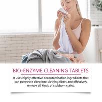 Bio-Enzyme Cleaning Tablets Clothing Oil Remover Clothes Sweat Stain Cleaner Laundry Whitener Fabric Clothes Effervescent Tablet white