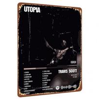 Travis Scott Utopia Album Cover Custom Metal Wall Art Music Decor for Fans 20X30CM