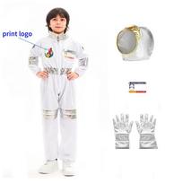 Helovino Astronautų Cosplay Kostiumas Vaikams Berniukui Mergaitei Kombinezonas Animacinis Kosminė Šventė Astronautas Apranga Baltas Kosminis Kostiumas Kombinezonas Drabužiai S 100-110CM white
