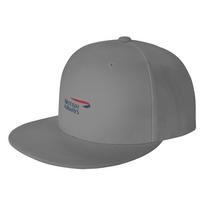 Fashion british airways airline Flat Brim Sun Hat  Office Workers Sport Cap Adjustable gray