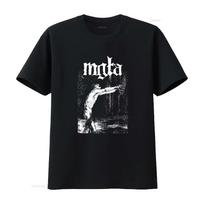 MGLA Veltui atliekami pratimai Gothic spaudos juodi vyriški marškinėliai didelio dydžio minkšti street wear viršus S black