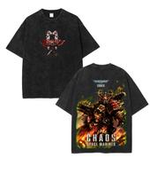 Warhammer 40K Chaoso Kosminiai Jūreiviai Anime Vintage Grafinis Streetwear Marškinėliai XL black