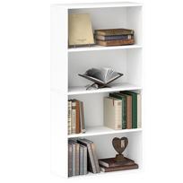 Bookcase with 2 Adjustable Shelves and Anti-Tip System for Office Living Room or Bedroom 60x24x115.5 cm White 60 x 24 x 115.5 cm