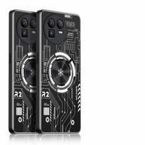 Magnetinis dėklas Realme GT 8 Pro, su šilumos išsklaidymu, galinis dangtelis, skirtas Realme GT 8 PRO 1PC&For Realme GT 8 Pro juoda