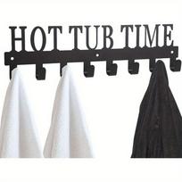 Multifunctional Hot Tub Towel Hook Rack Outdoor Pool Bathroom Towel Robe Organizer for Hanging Towels Robes Coats Swimsuits Key Hooks Utility Hooks 16 inch-8 hooks