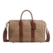 Coach Compass 35 Boulingo krepšys Moteriškos rankinės Auksinis rudas CCD92-XJ3 Basic Set (Bag+Dust Bag)