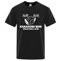 Haikyuu Karasuno High School Man T-Shirts Hip Hop Loose Tshirt Oversize Clothing Fashion Crewneck Tshirt Cotton Tops 80568 - ... S įvairiaspalvis