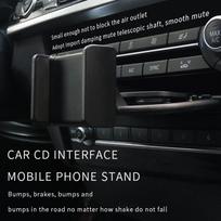 CD lizdas besisukantis automobilinis telefono laikiklis ir navigacijos laikiklis black