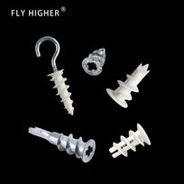Gypsum Board Spiral Wall Plugs for Curtain and Picture Hanging C-type screw (100 pieces)