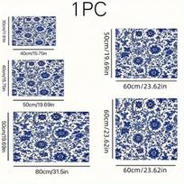 1Pcs Rubber Drying Mat With Classic For Coffee Shop Restaurant Kitchen Carpet Tableware Durable Diatom Mud Table Mat Pet Mat 30*40cm blue