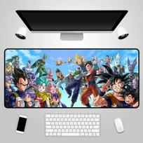 ACGN Dragon Ball Odinis Pelės Kilimėlis Son Goku Spausdinimo Raštas Didelis Dydis Žaidimų Klaviatūros Kilimėlis Berniukams Biuro Animacinis Neslystantis Stalo Kilimėlis 60x30cm